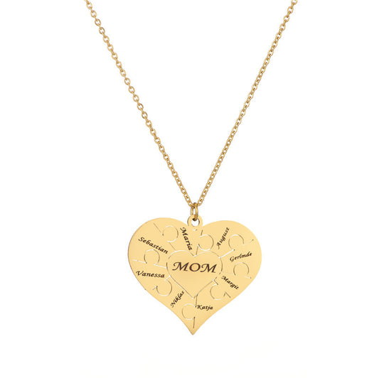 Curaçao Heart Steel creative Necklace