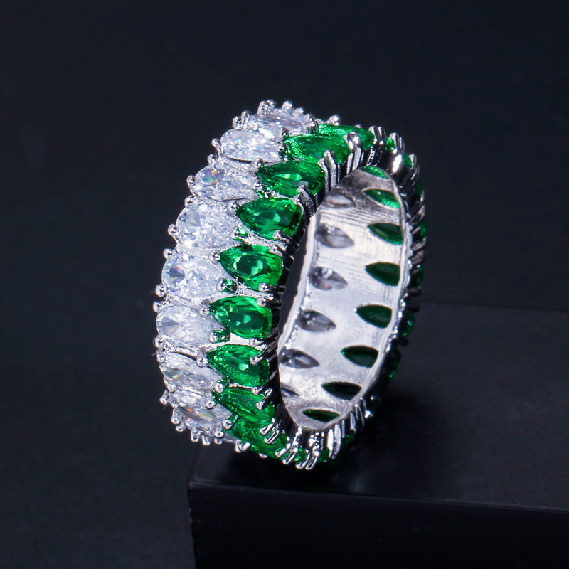 Zircon Ring Wedding Birthday Gift