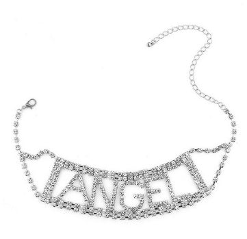 Curaçao Angel rhinestone choker Island Style