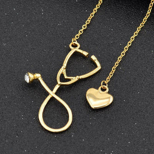 Curaçao creative ecg stethoscope Necklace