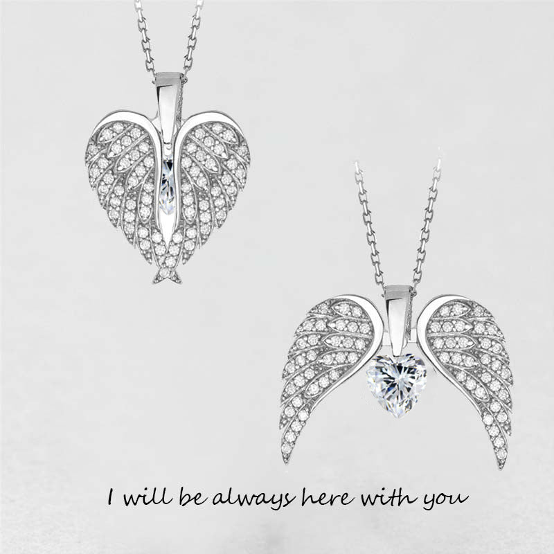 Curaçao Heart Angel wings Necklace
