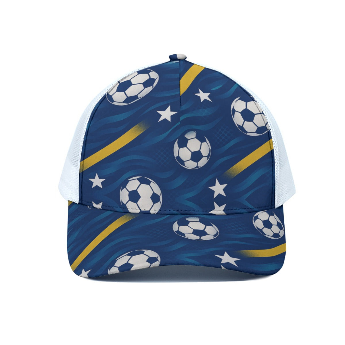 Unisex Trucker Hat With White Half-mesh