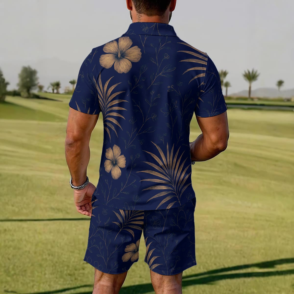 All-Over Print Men's Polo Sportswear Set