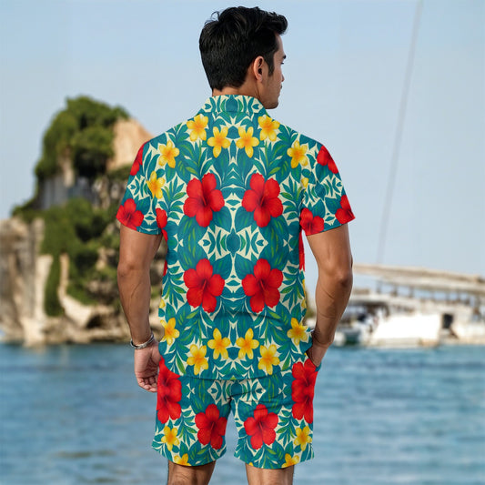 All-Over Print Men's Summer Shirt Set