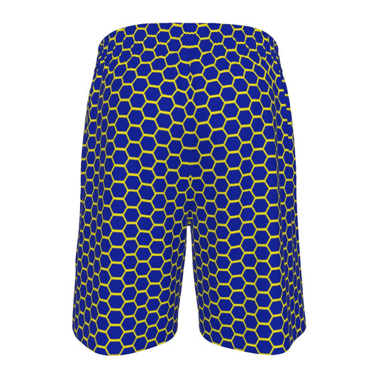 All-Over Print Men's Beach Shorts With Elastic Waist