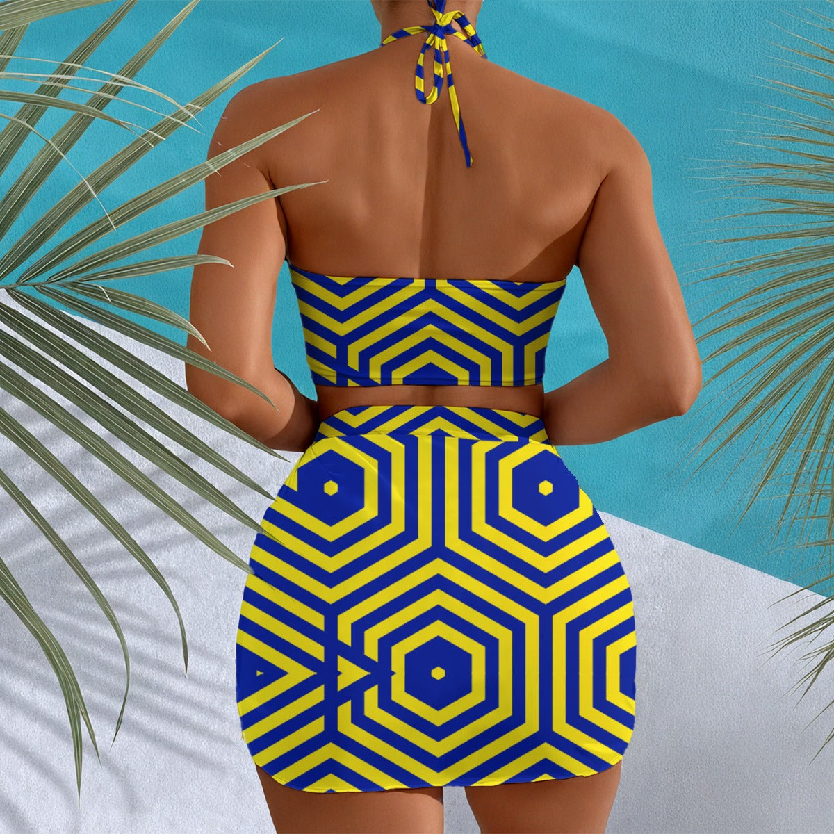 All-Over Print Women's Halter Neck swimming Suit