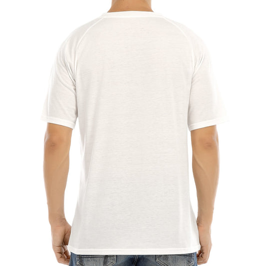 All-Over Print Men's Raglan Sleeve T-shirt With Button Closure