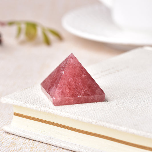 Green Purple Fluorite Ornament Crystal Pyramid