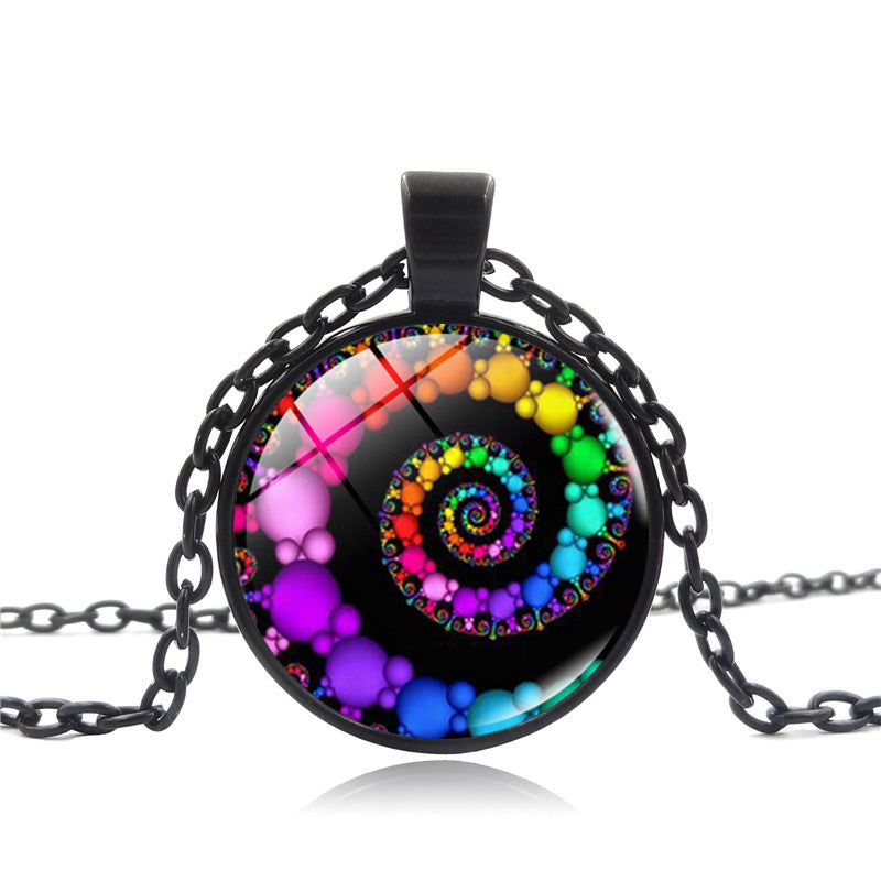 Curaçao colorful spiral swirl Necklace