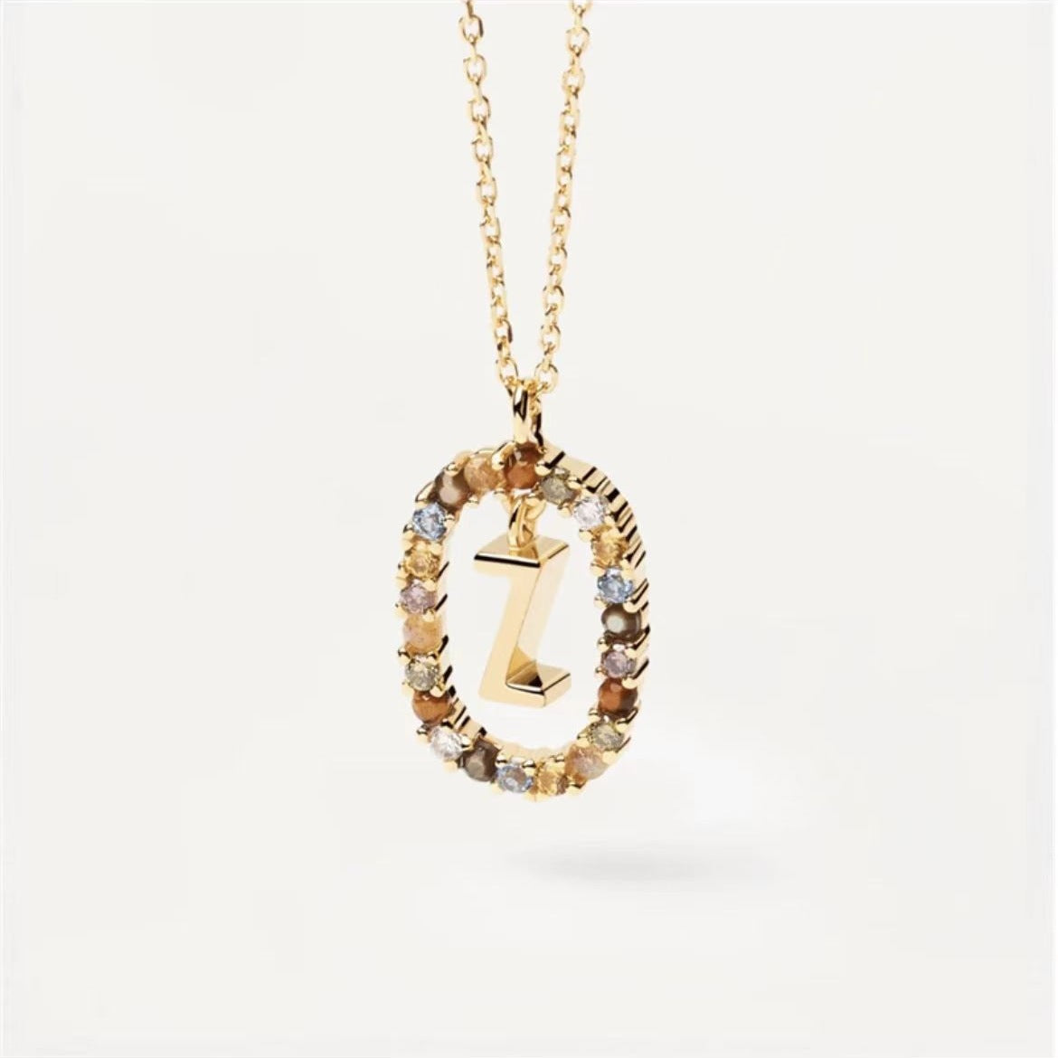 Curaçao colored rhinestone necklace