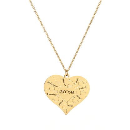 Curaçao Heart Steel creative Necklace