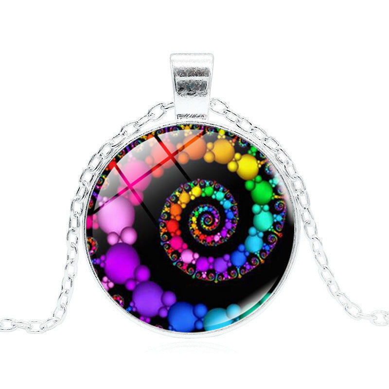 Curaçao colorful spiral swirl Necklace