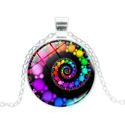 Curaçao colorful spiral swirl Necklace