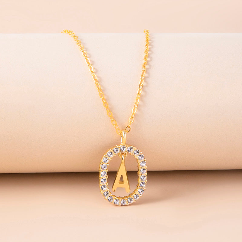 Curaçao Letter Crystal necklace