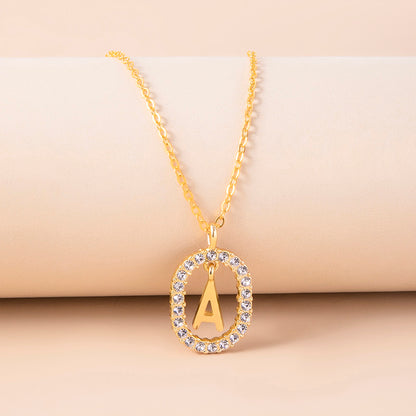 Curaçao Letter Crystal necklace