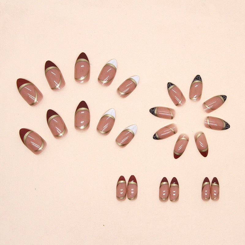 Curaçao Gold almond nail Island Style