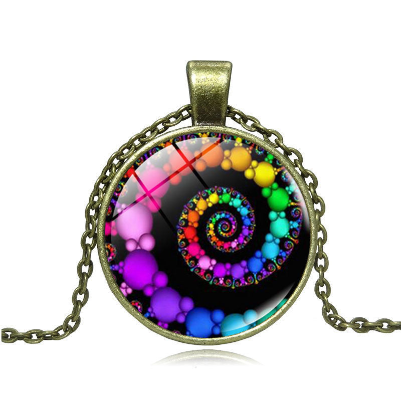 Curaçao colorful spiral swirl Necklace