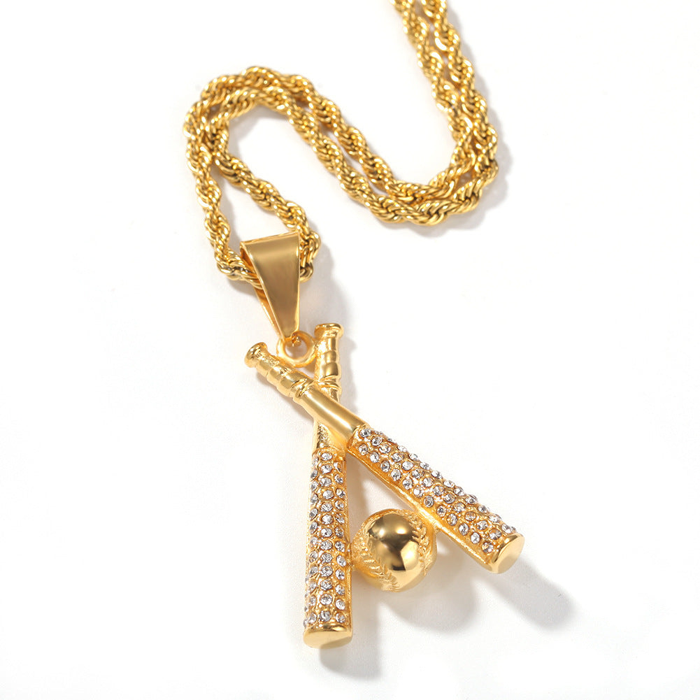 Curaçao baseball bat pendant Necklace