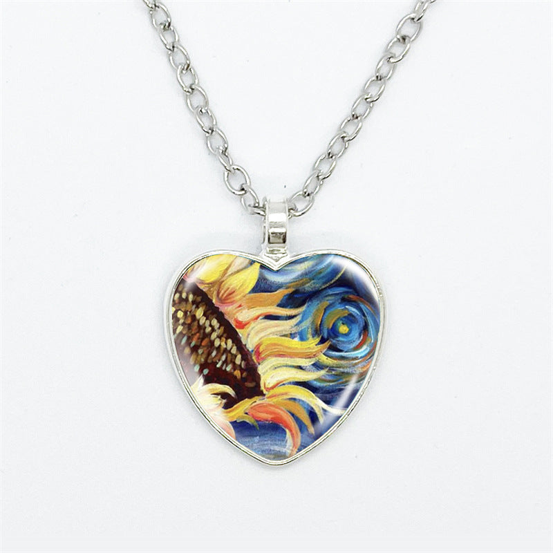 Curaçao Heart artistic style Necklace