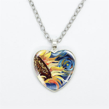 Curaçao Heart artistic style Necklace