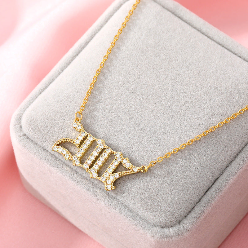 Year number necklace
