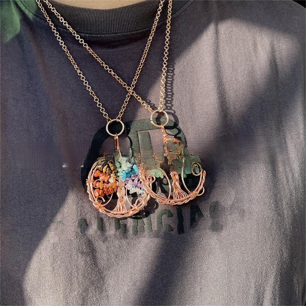 Curaçao Crystal crushed stone Necklace