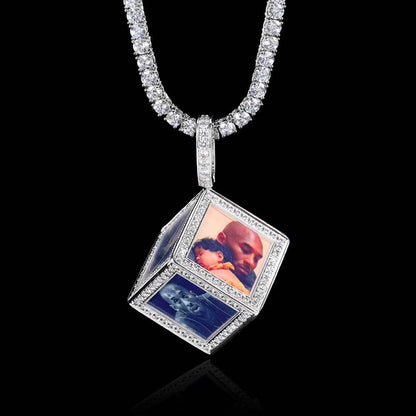 Curaçao cube memory pendant Necklace