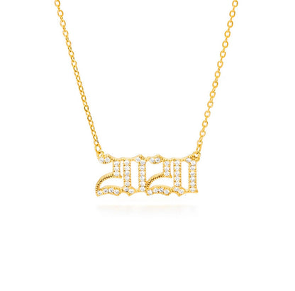 Year number necklace