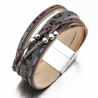 Curaçao alloy magnet horsehair Bracelet
