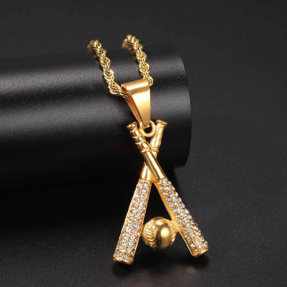 Curaçao baseball bat pendant Necklace