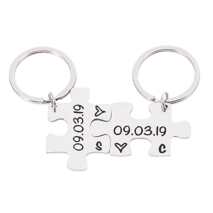 Curaçao Steel couple keychain Ring