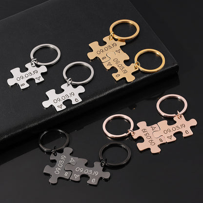 Curaçao Steel couple keychain Ring