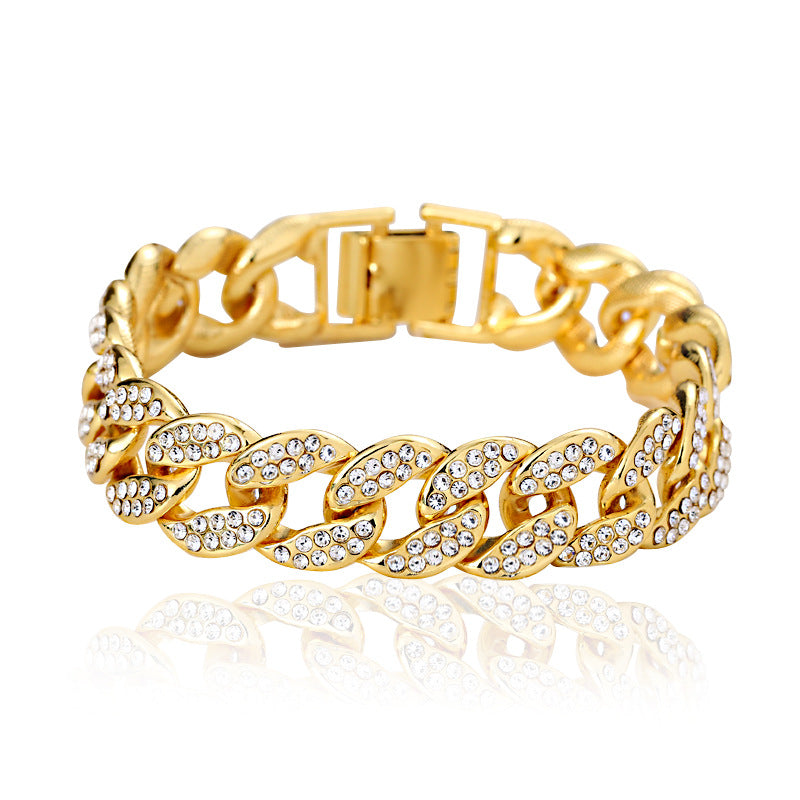 Curaçao Crystal Gold cuban Bracelet