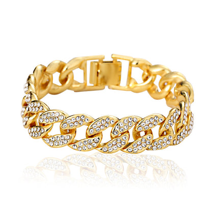 Curaçao Crystal Gold cuban Bracelet