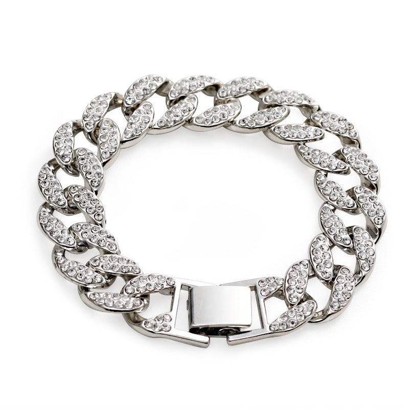 Curaçao Crystal Gold cuban Bracelet