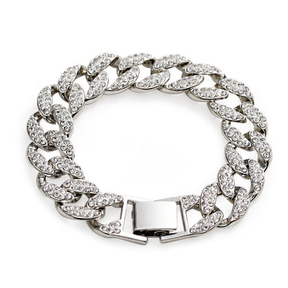 Curaçao Crystal Gold cuban Bracelet