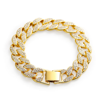 Curaçao Crystal Gold cuban Bracelet