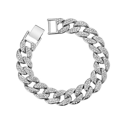 Curaçao Crystal Gold cuban Bracelet