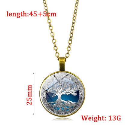 Curaçao celtic tree time Necklace