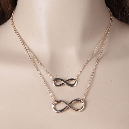Lucky Number 8 Double Short Necklace