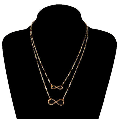 Lucky Number 8 Double Short Necklace
