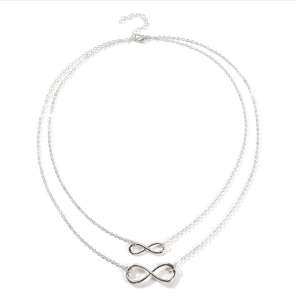 Lucky Number 8 Double Short Necklace