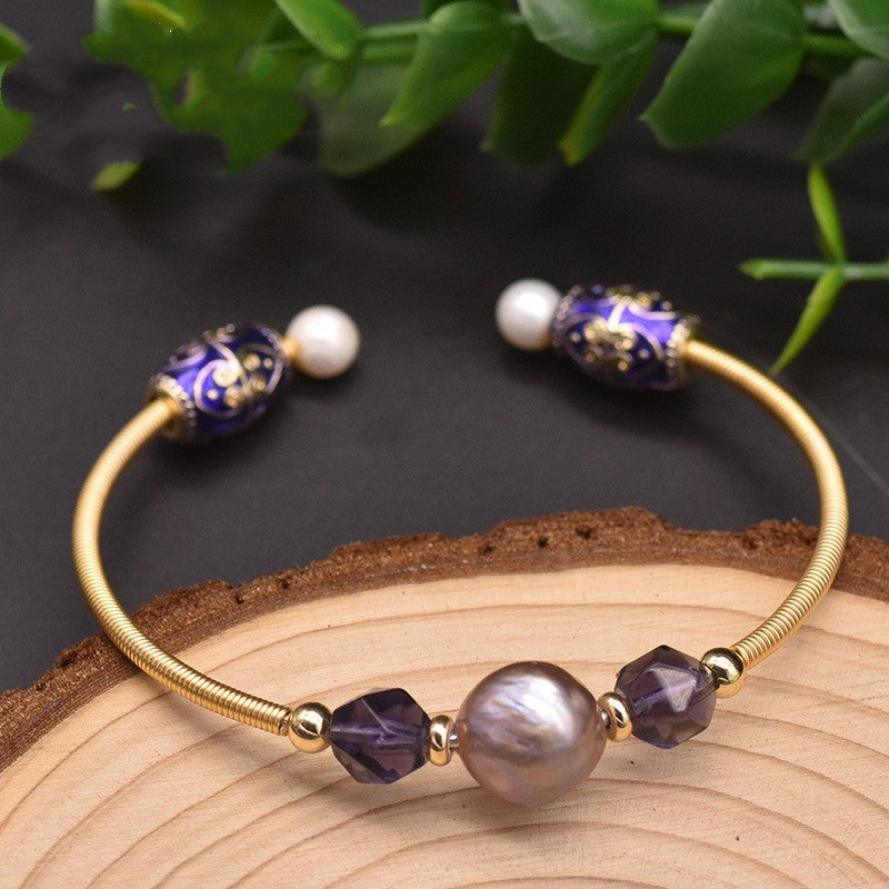 Curaçao Pearl Baroque Purple Bracelet