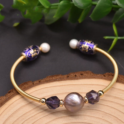 Curaçao Pearl Baroque Purple Bracelet