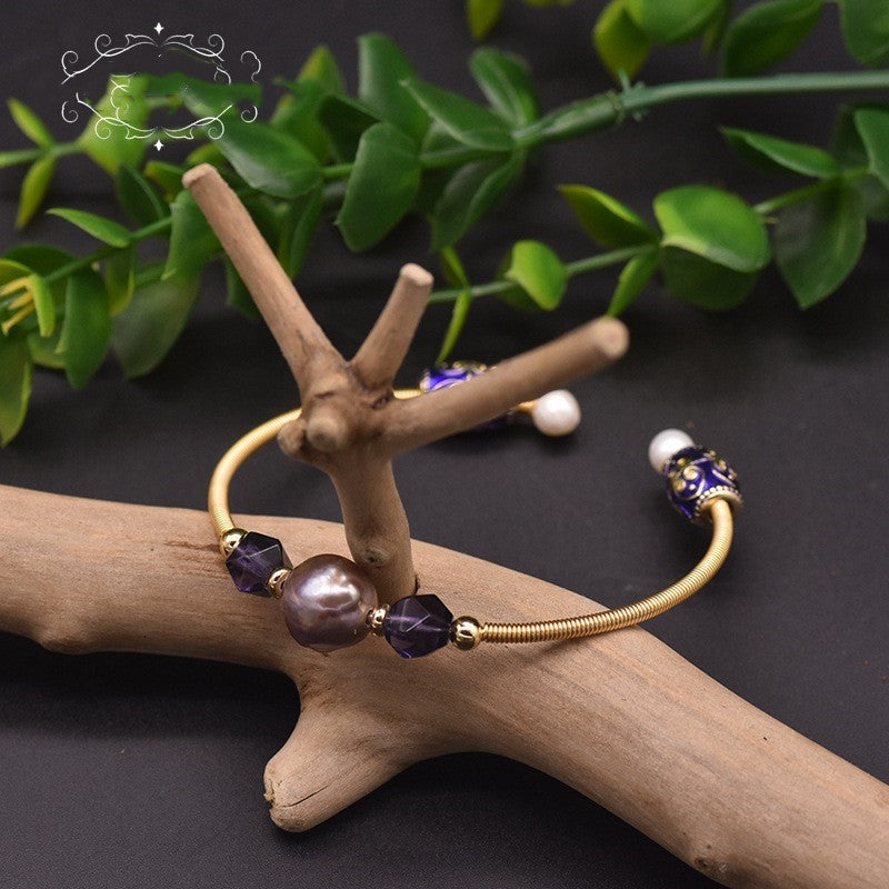 Curaçao Pearl Baroque Purple Bracelet