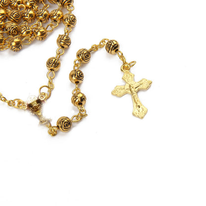 Curaçao cross rosary necklace