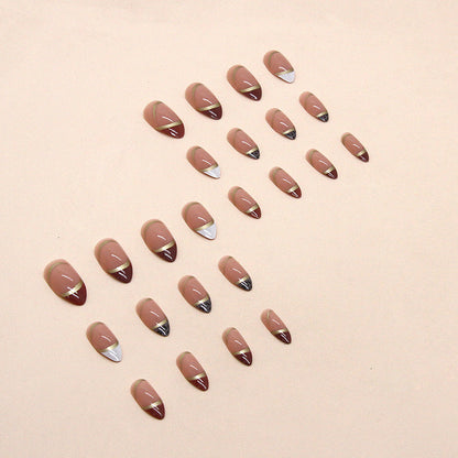 Curaçao Gold almond nail Island Style