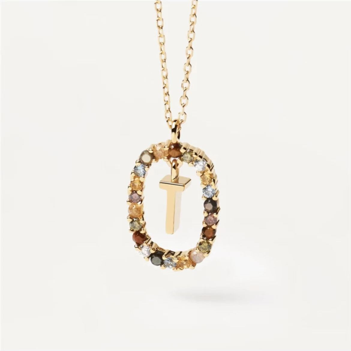 Curaçao colored rhinestone necklace
