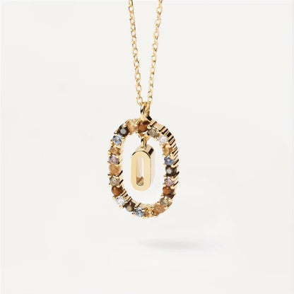 Curaçao colored rhinestone necklace