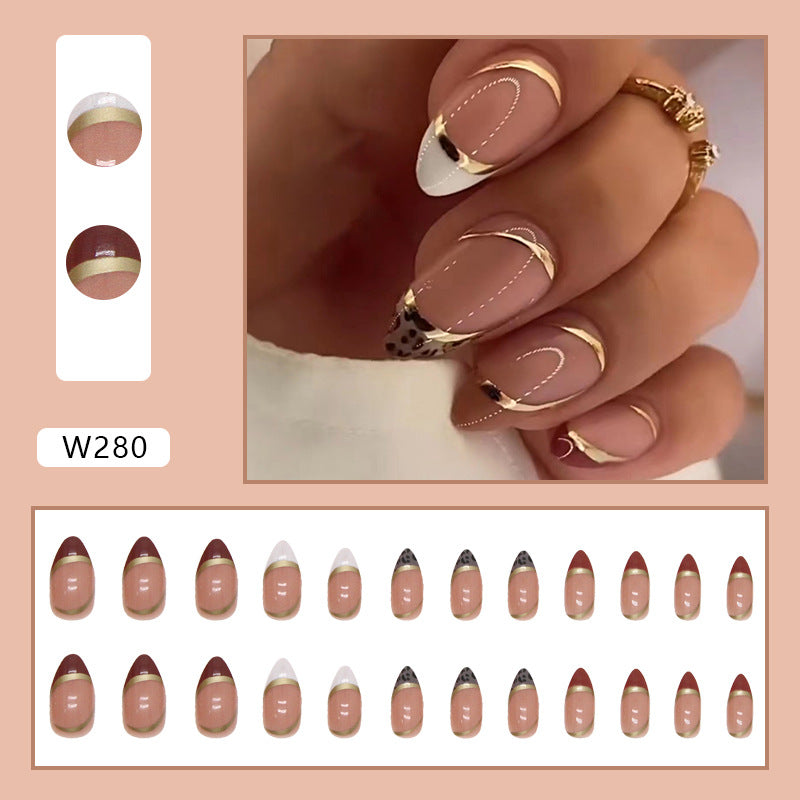 Curaçao Gold almond nail Island Style